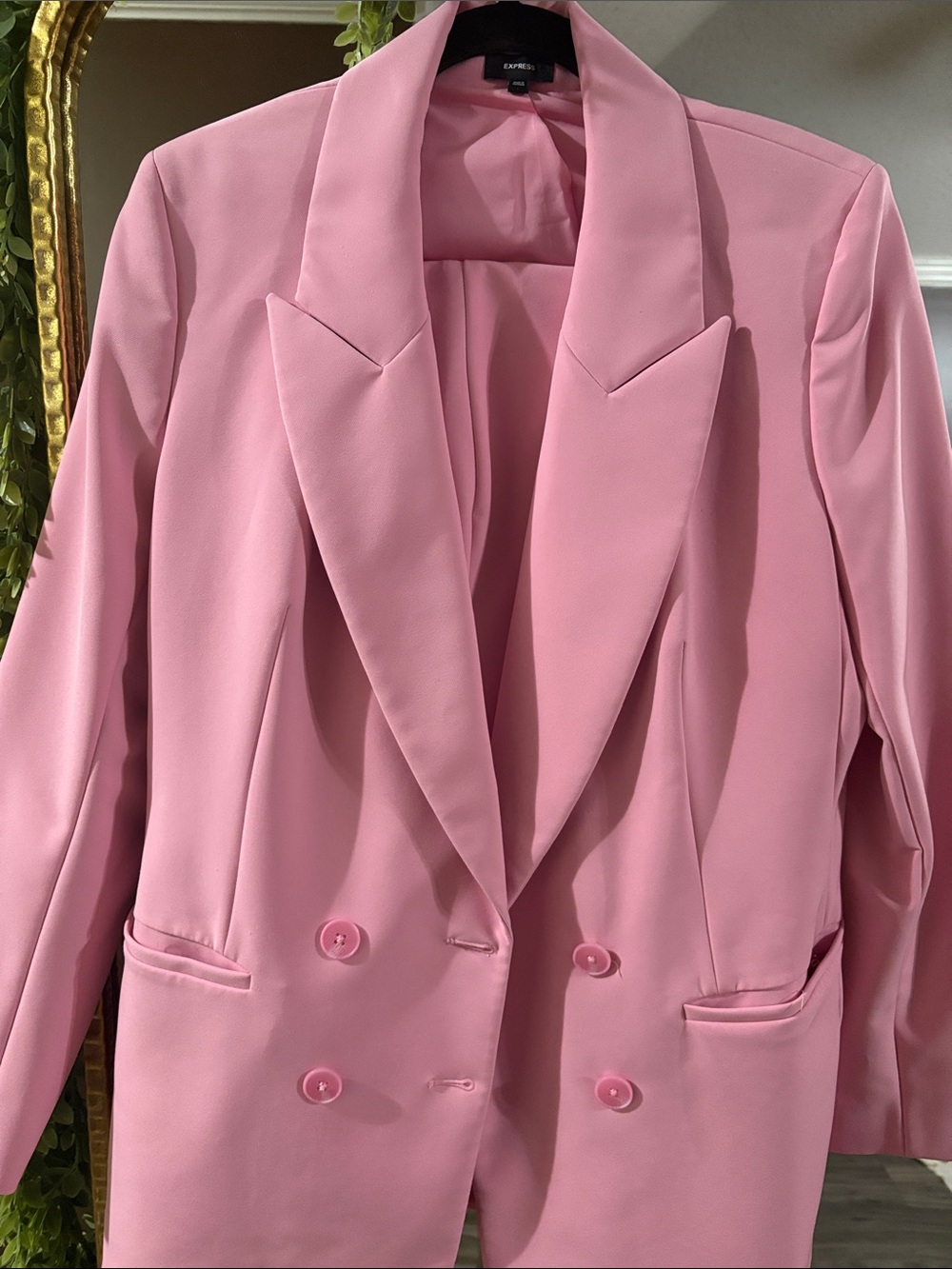 Express Pink Double-Breasted Women's Blazer